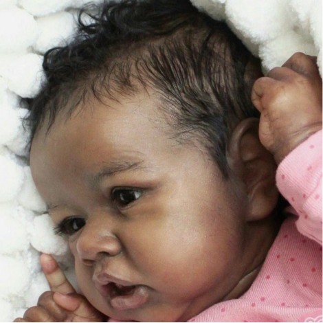 22'' African American Reborn Baby Toddler Doll Girl Chaya, Realistic Soft Toy Gifts Toy