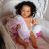 22'' Black Reborn Baby Doll Girl Elsie, Lifelike Realistic Gifts