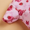 20'' short sleeve ice cream strawberry pink romper