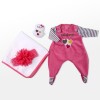 Reborn Dolls Baby Clothes Red Outfit for 20"- 22" Reborn Doll Girl Baby Clothing sets