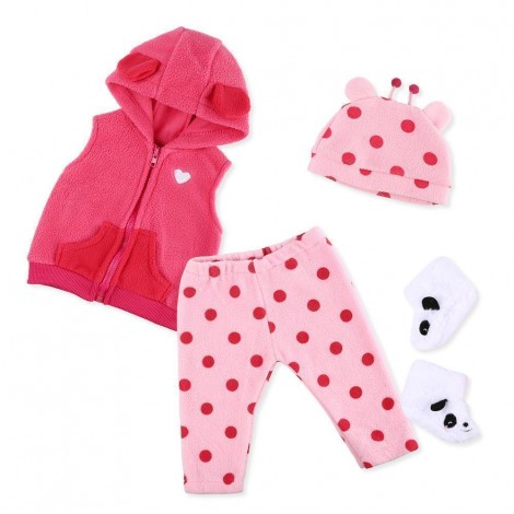 Reborn Dolls Baby Clothes Red Outfits for 20"- 22" Reborn Doll Girl Baby Clothing sets