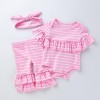 Reborn Dolls Baby Clothes Outfit for 20"- 22" Reborn Doll Girl Baby Clothing pink cotton 2 pieces