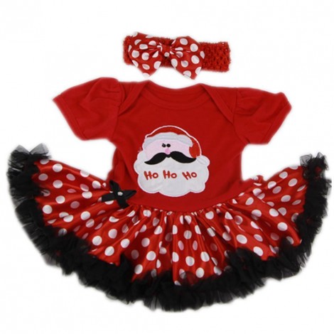 22''-23'' infant Baby Girls' Tutu Romper Dress Xmas 2-pcs Clothing Sets Santa Clause