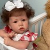 22'' Handmade Reborns  Erica With Brown Hair and Eyes Reborn Baby Doll Girl, Lifelike Realistic Baby Doll