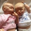 17inch Truly Look Real Reborn Twins Baby Girl Dolls Nieve and Oria, Birthday Gift