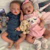 17 '' Real Lifelike Twins Sister Daphne  and Lloyd Reborn Baby Doll Girl