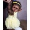 Salim Lifelike Baby Monkey Doll With Yellow Cake Dress