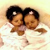 17 '' Real Lifelike Twins Sister Johan  and Lloyd Reborn Baby Doll Girl